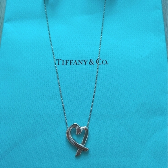 Tiffany & Co. Loving Heart Sterling Necklace - Picture 1 of 12